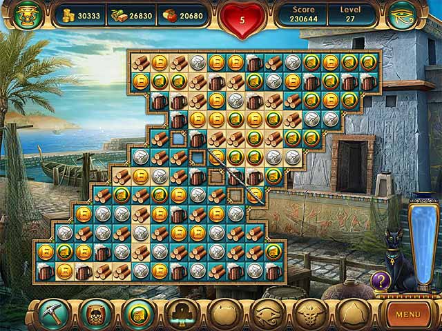 jewels of egypt match 3 puzzle game