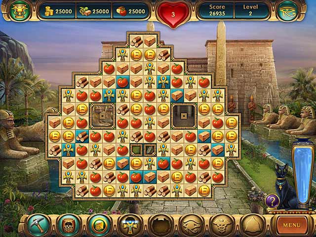 jewels of egypt match 3 puzzle game